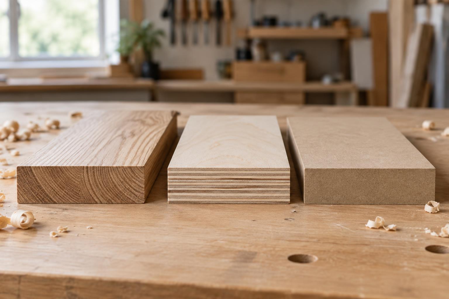 Solid Wood vs. Plywood vs. MDF: How These Materials Differ
